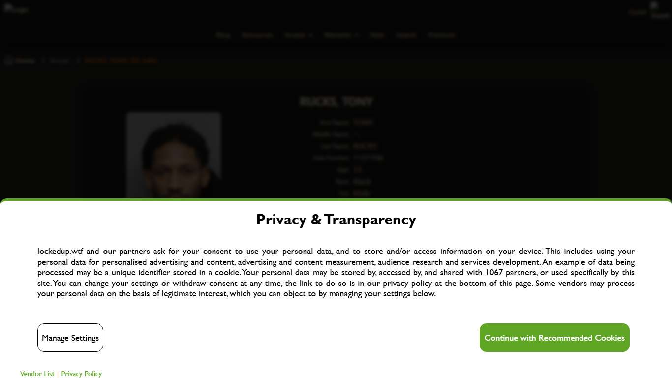 TONY RUCKS - Mugshot & Arrest Details - Lancaster County Nebraska LockedUp.wtf